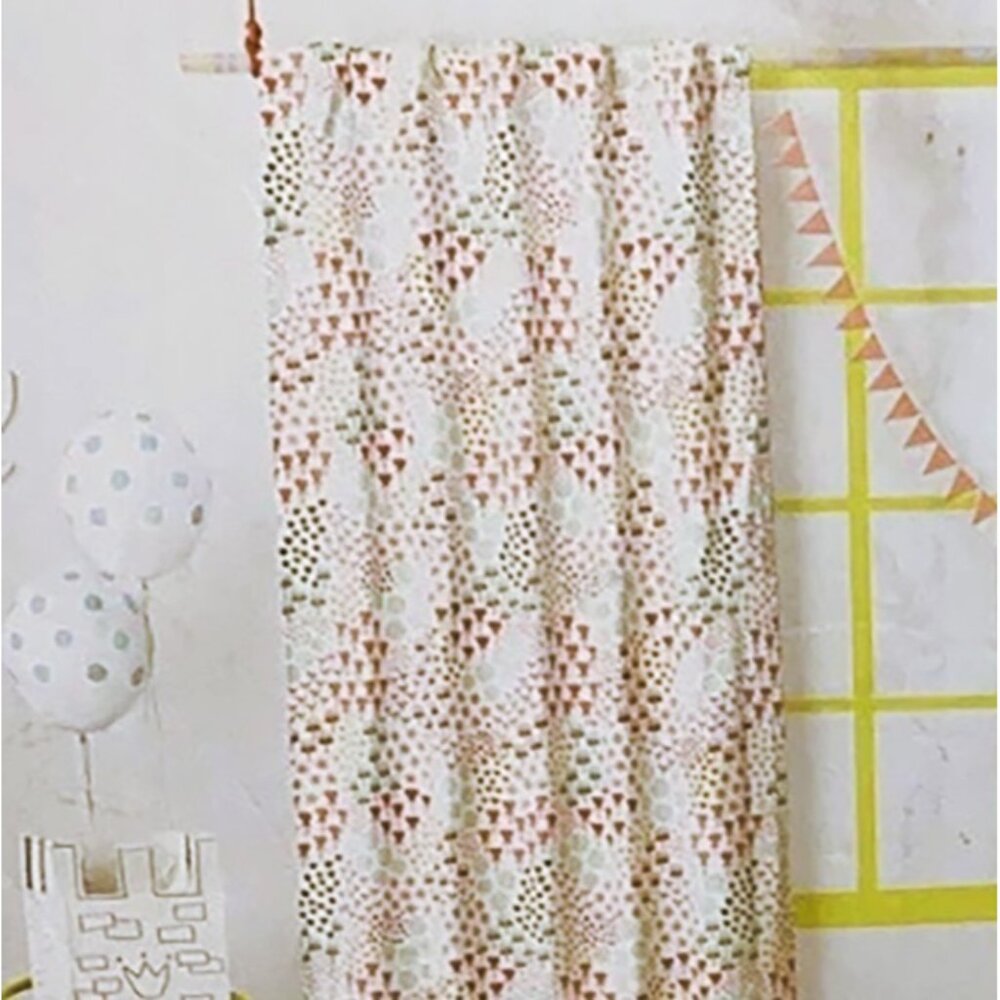 PILLOWFORT Multi Fetching Florals Mod Flower Blackout Panel 42x84 Curtain Set 2